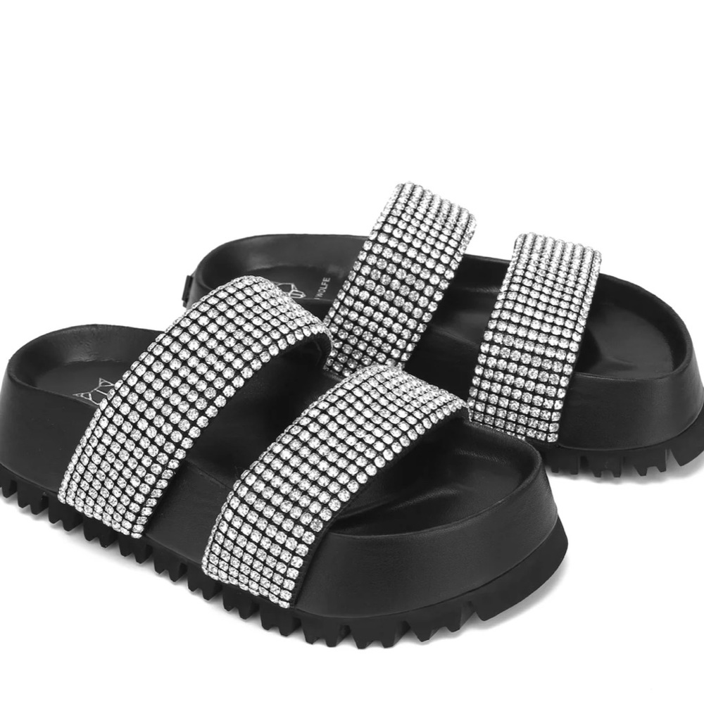 Naked Wolfe Valencia Black Diamond Nylon Slides